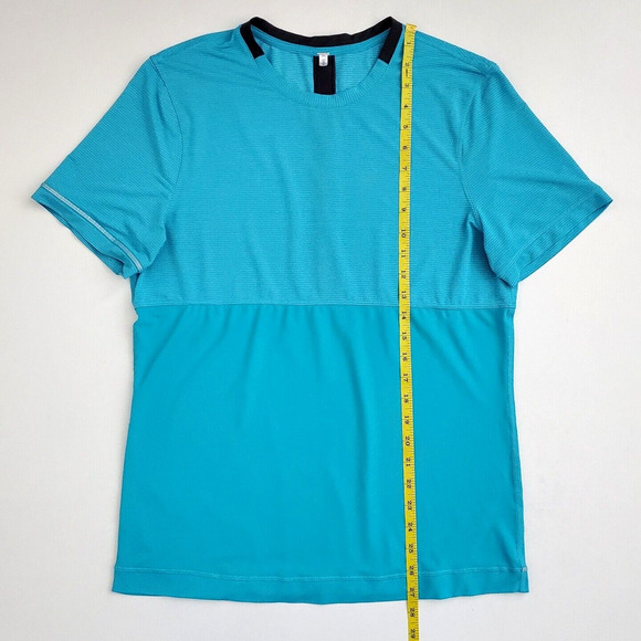 Lululemon (Mens Medium) Precise Tee LM3442S Short Sleeve Tech Shirt Kayak Blue - Picture 6 of 6